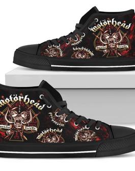 Motorhead Born To Lose Live To Win Black Lover Shoes Gift For Fan High Top Shoes For Men And Women - Monsterry