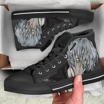 My Hero Academia Tomura Shigaraki Canvas Shoes Birthday Father’S Day Black High Top Shoes | Favorety CA