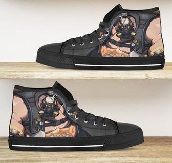 Overwatch Roadhog Video Game Canvas Shoes Birthday Him Son Boyfriend Father’S Day High Top Shoes | Favorety DE