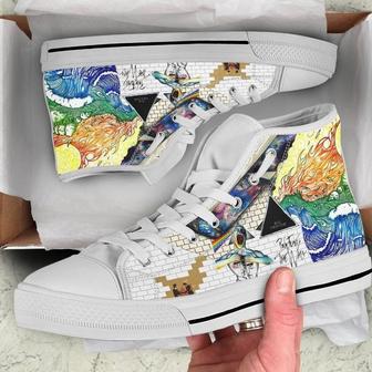 Pink Floyd Music Band David Gilmour Roger Waters Nick Mason Design Art For Fan Sneakers Black High | Favorety