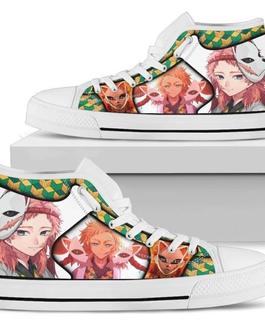 Sabito Demon Slayer Anime Japan Design Art For Fan Sneakers Black High Top Shoes For Men And Women - Monsterry