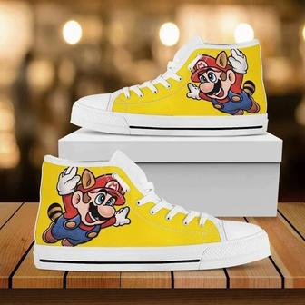 Super Mario Character Game Ii Design For Lovers Gift For Fan Custom Canvas High Top Shoes | Favorety CA