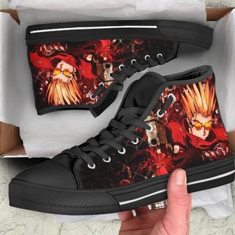Vash The Stampede Hightop Trigun Canvas Shoes Birthday Father’S Day Black High Top Shoes - Monsterry DE