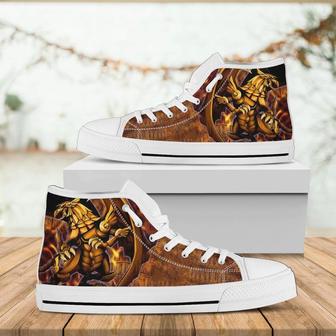 Winged Dragon Of Ra Yugioh Custom Cartoon Shoes Anime Custom Shoes White High Top Shoes - Monsterry