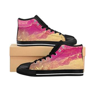 Women'S Go For Rosegold, Hightop Unique Sneakers, Kawaii, Pastel Goth, Punk, Harajuku Shoes High | Favorety UK