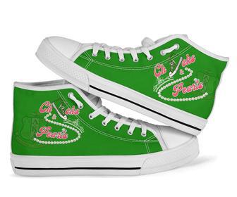 Wonder Print Footwear - Alpha Kappa Alpha Chucks And Pearls High Top Shoes K.H Pearls | Favorety