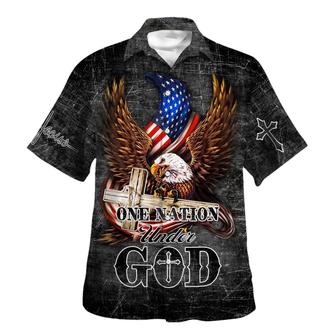 Eagle One Nation Under God Hawaiian Shirts For Men And Women - Seseable