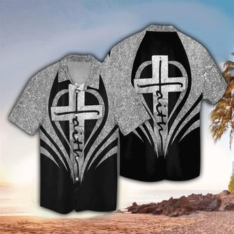 Faith Cross Jesus Christian Hawaiian Shirt - Christian Hawaiian Shirts For Men & Women - Seseable