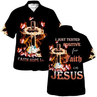 Faith Hope Love Cross Crown Of Thorns Hawaiian Shirt - Seseable
