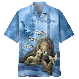 Faith Hope Love Hawaiian Shirt - Seseable