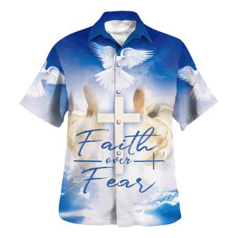 Faith Over Fear Eagle Hawaiian Shirt - Christian Hawaiian Shirt - Best Hawaiian Shirts - Seseable