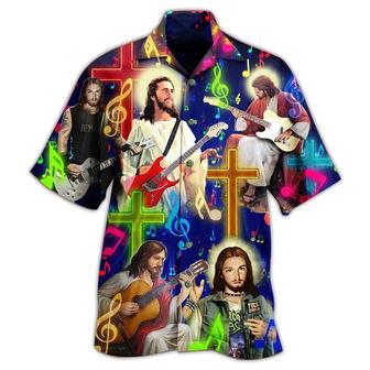 Guitar Jesus Love Guitar Hawaiian Shirt - Christian Hawaiian Shirts For Men & Women - Seseable