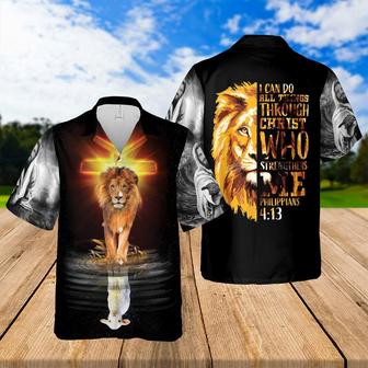 I Can Do All Things Lion Jesus Hawaiian Shirts - Seseable