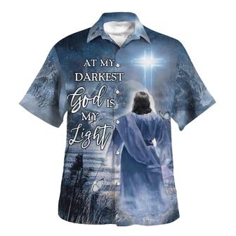 Jesus At My Darkest God Is My Light Hawaiian Shirts For Men And Women - Seseable