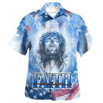 Jesus Faith Over Fear Hawaiian Shirts For Men And Women - Seseable