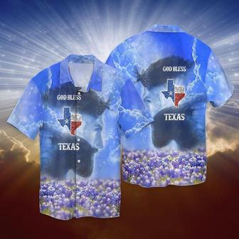 Jesus God Bless Texas Hawaiian Shirt - Christian Hawaiian Shirts For Men & Women - Seseable