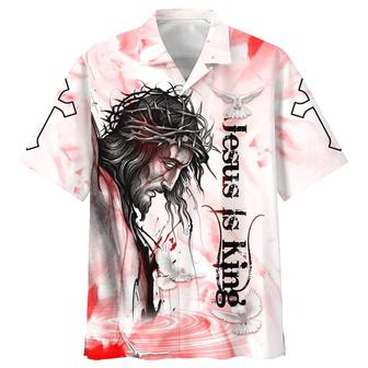 Jesus Is King Hawaiian Shirts - Christian Hawaiian Shirt - Jesus Hawaiian Shirts - Seseable