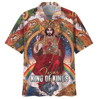 Jesus King Of Kings Hawaiian Shirt - Best Hawaiian Shirts - Christian Hawaiian Shirt - Seseable