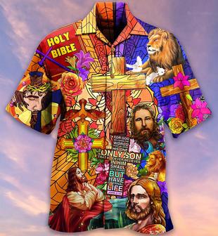Jesus Lion And Flowers Cool Hawaiian Shirt - Christian Hawaiian Shirts For Men & Women - Seseable