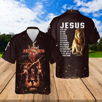 Jesus Lion Jesus Is My God Hawaiian Shirts - Seseable