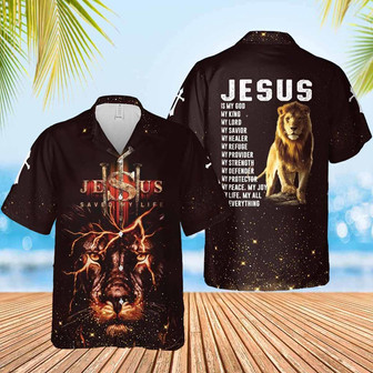 Jesus Lion Jesus Is My God Jesus Hawaiian Shirt - Christian Hawaiian Shirts For Women Men | Seseable UK