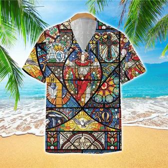 Jesus Pattern Jesus Hawaiian Shirt - Christian Hawaiian Shirts For Men & Women - Seseable