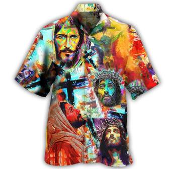 Jesus Peace Life Color Hawaiian Shirt - Christian Hawaiian Shirts For Men & Women - Seseable
