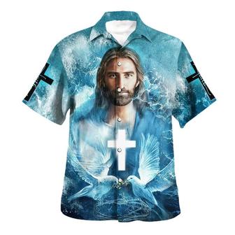 Jesus Pigeon Cross Hawaiian Shirts For Men & Women - Seseable