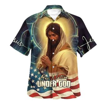 Jesus Pray One Nation Under God Hawaiian Shirts For Men & Women - Seseable