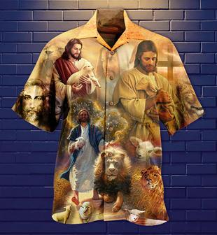 Jesus Saves Animals And Loves Animals Hawaiian Shirt - Christian Hawaiian Shirts For Men & Women - Seseable