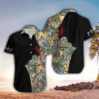 Jesus Silhouette Hawaiian Shirt - Christian Hawaiian Shirts For Men & Women - Seseable