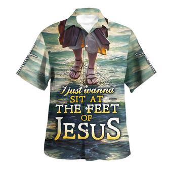 Jesus Walk On The Water The Feet Of Jesus Hawaiian Shirt - Seseable