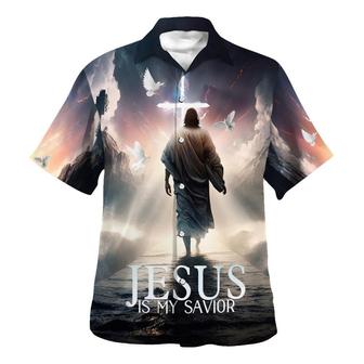 Jesus Walk Water Jesus Is My Savior Hawaiian Shirt - Seseable