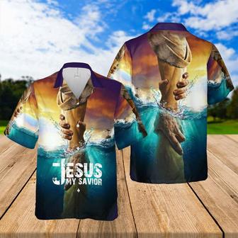 Jesus Water Take My Hand Jesus Is My Savior Hawaiian Shirts - Seseable