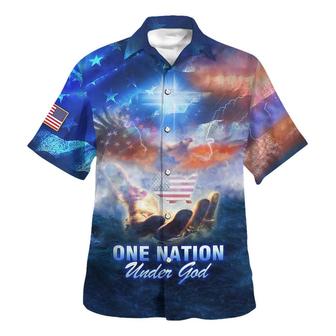 One Nation Under God Hand Of Jesus Hawaiian Shirt - Seseable