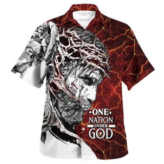One Nation Under God Jesus Christ 1 Hawaiian Shirt - Seseable