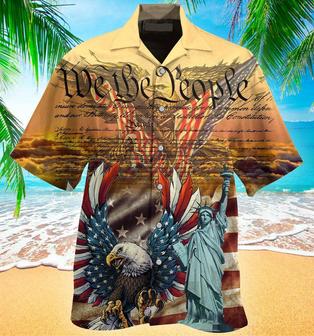 Patriotism American Eagle Colorful Good Quality Hawaiian Shirt - Seseable