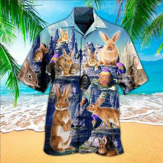 Rabbit Happy Easter Hawaiian Shirt - Easter Hawaiian Shirts For Men & Women - Seseable