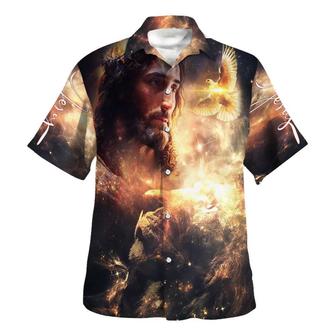 The Lion Of Judah Jesus Christ Hawaiian Shirts For Men - Seseable