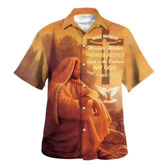 Way Marker Miracle Worker Promise Keeper Light In The Darkness My God Hawaiian Shirt - Seseable