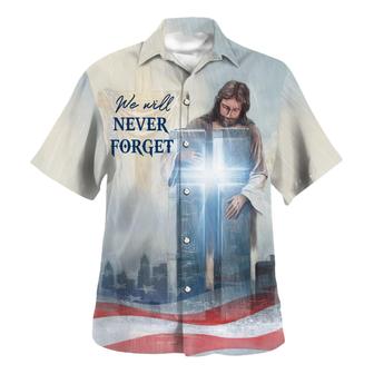 We Will Never Forget Jesus Cross Hawaiian Shirt - Seseable