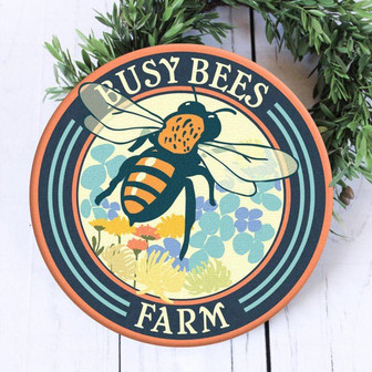 Beekeeping Wood Sign Beekeeper Beeehive Custom Round Wood Sign - Thegiftio UK