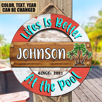 Circle Float Custom Round Wood Sign - Thegiftio