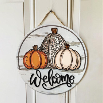 Fall Nice Gift Round Wood Sign - Thegiftio