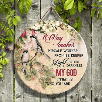 Garden Journal Way Maker Round Wood Sign - Thegiftio