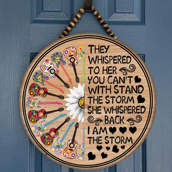 I Am The Storms Round Wood Sign - Thegiftio UK