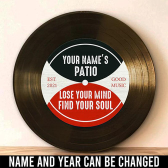 Lose Your Mind Find Your Soul Vinyl Record Custom Round Wood Sign - Thegiftio UK