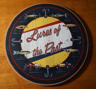 Lures Of The Past Round Wood Sign - Thegiftio UK