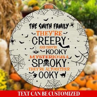 Mysterious And Spooky Custom Round Wood Sign - Thegiftio UK