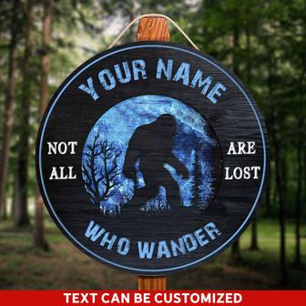 Not All Who Wander Are Lost Custom Round Wood Sign - Thegiftio UK